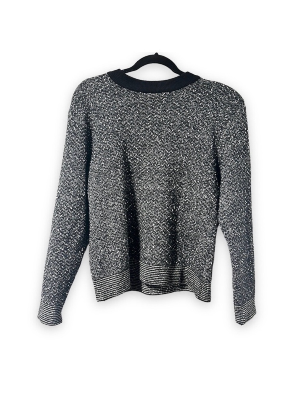 Vintage Doncaster Black Gray Speckled Wool Crewneck Sweater Women’s Size Large